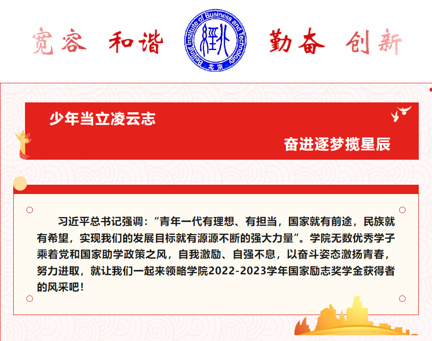 2022-2023学年国家励志奖学金部分获得者风采展示